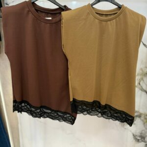 CAMISETA ENCAJE HOMBRERA